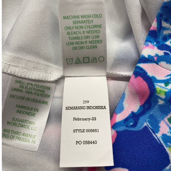 Lilly Pulitzer Jonas Stretch Skort Blue Tang Sitting Seaside Breathable …EUC 🩵 - Picture 12 of 12